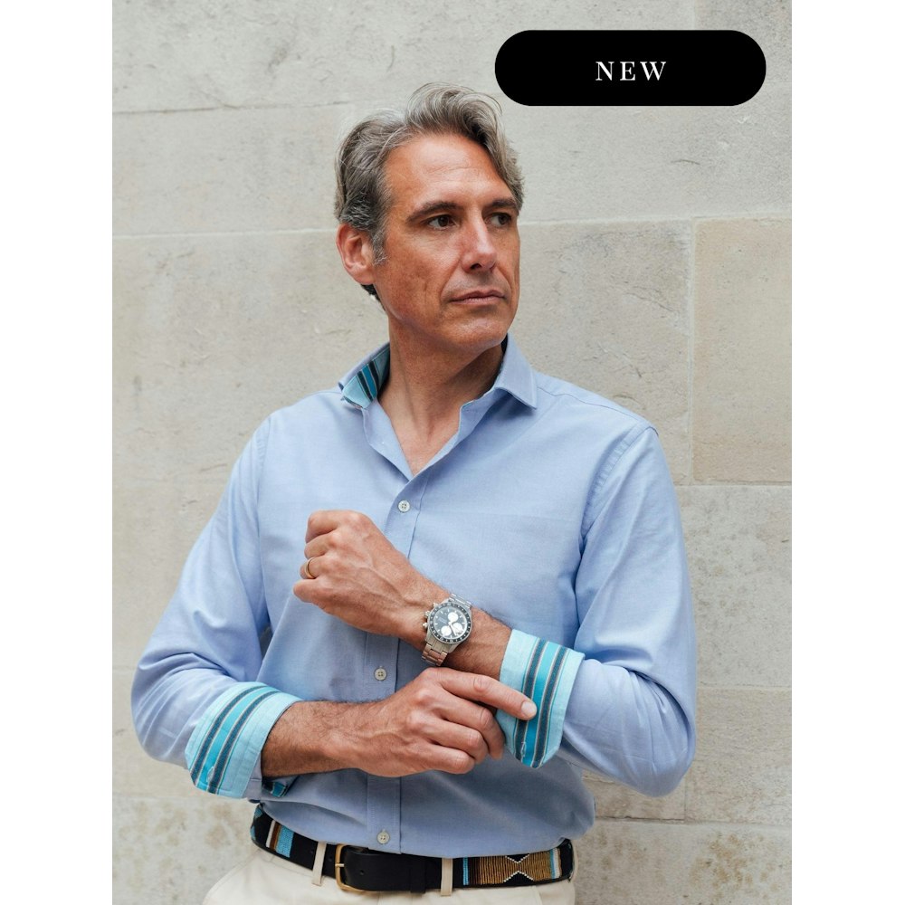 Koy Clothing Maji Blue Organic Oxford Cotton Shirt