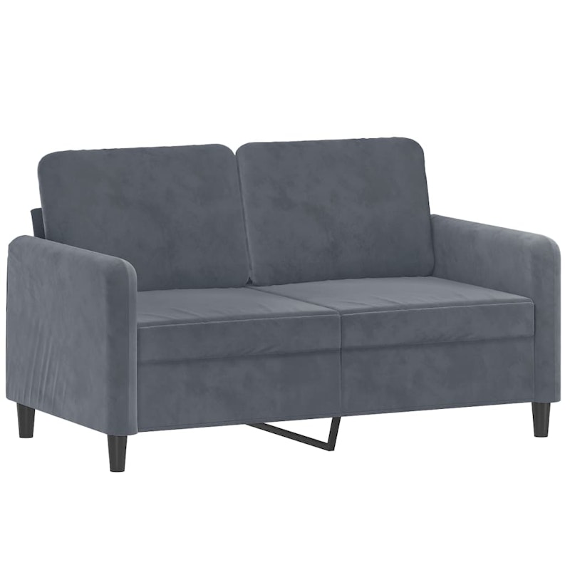 NNEVL 2-Seater Sofa Dark Grey 120 cm Velvet image number null