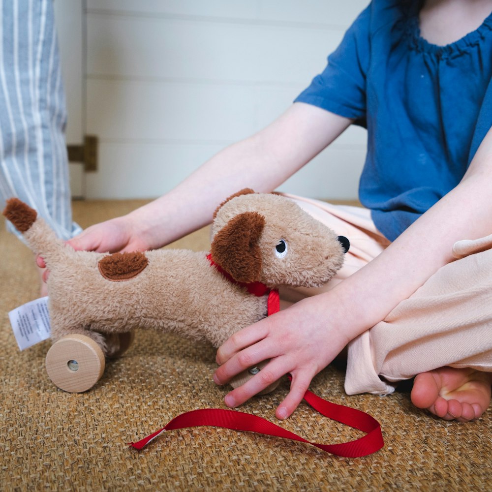 ThreadBear Design Dudley Pull Along Dog