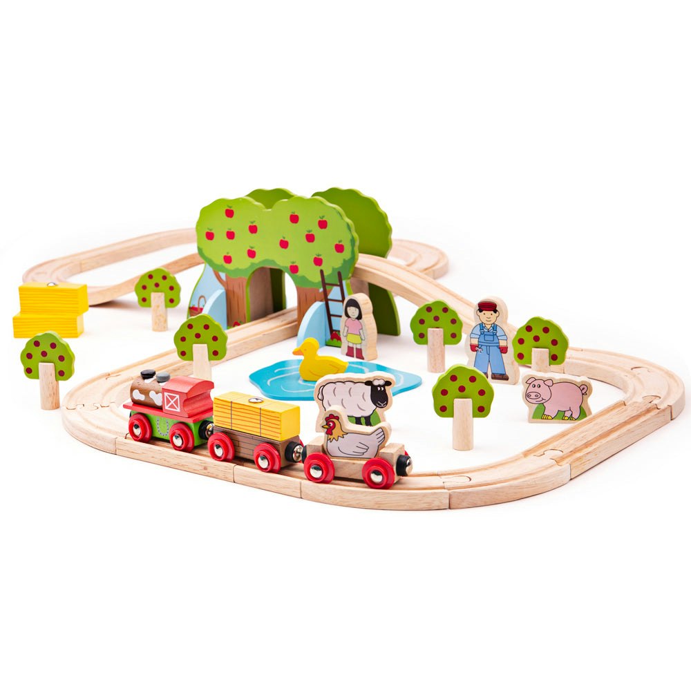 Bigjigs Rail Farm Train Set 