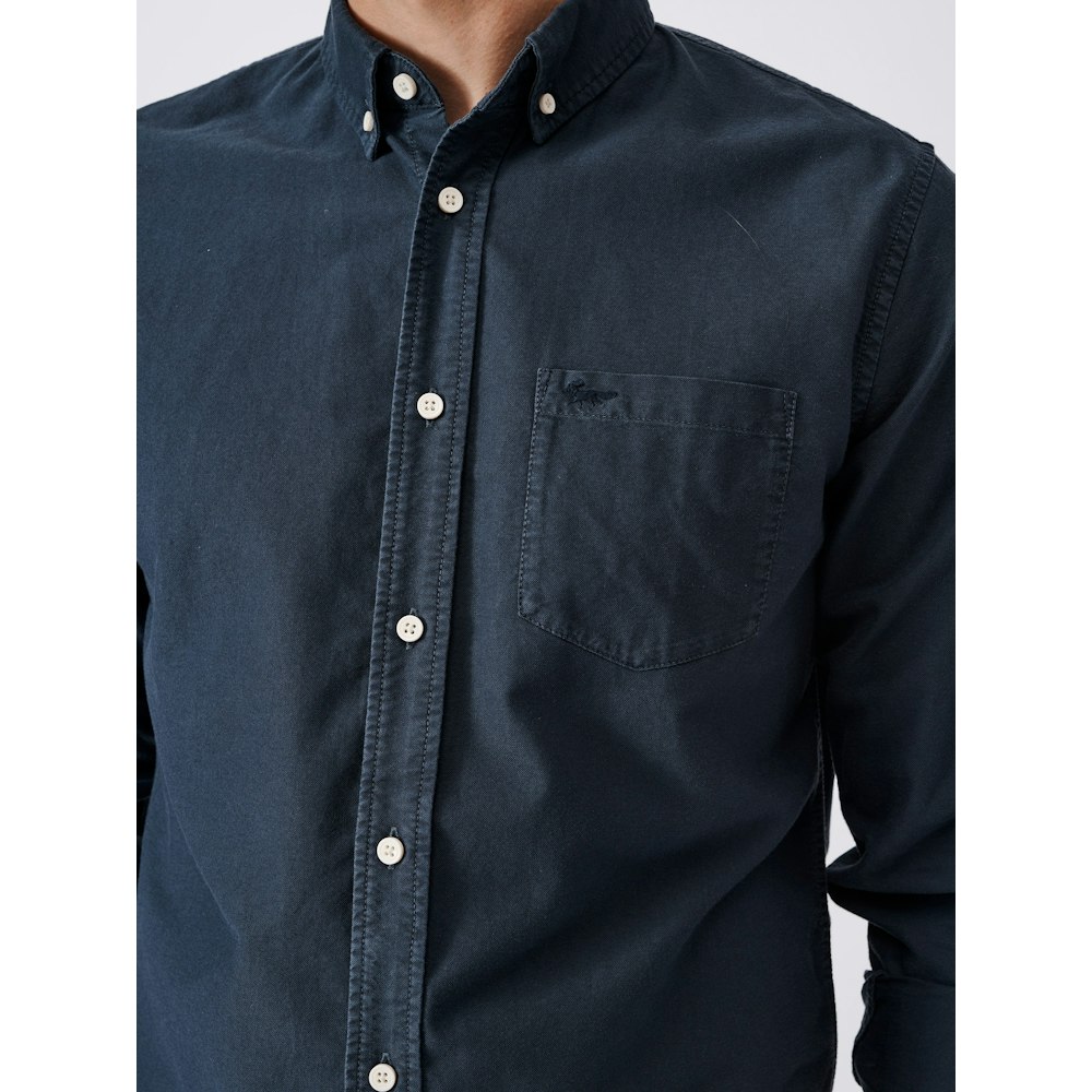 Aubin Aldridge Oxford Button Down Shirt - Washed Navy