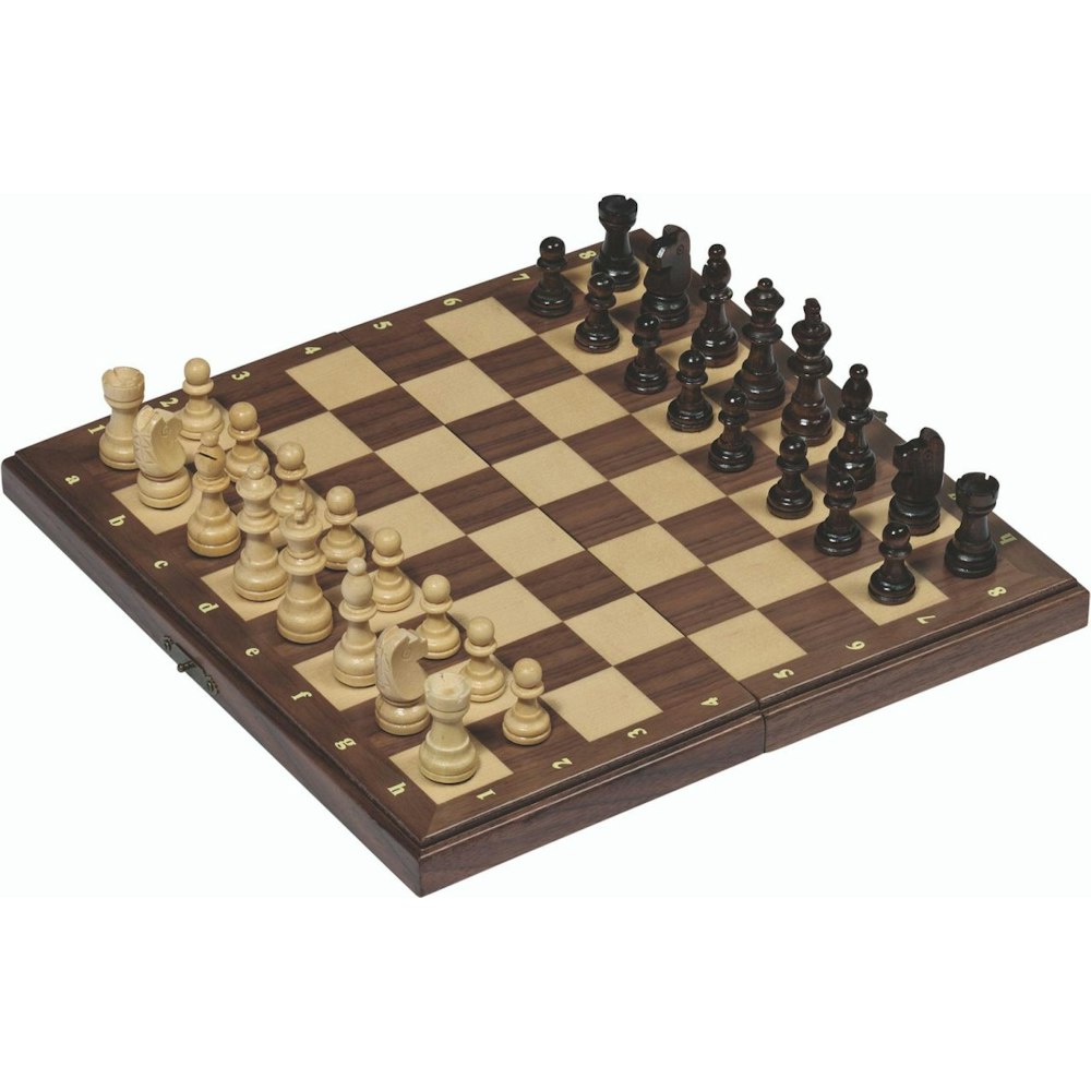 Goki Magnetic Chess Set - Wooden Hinged Case