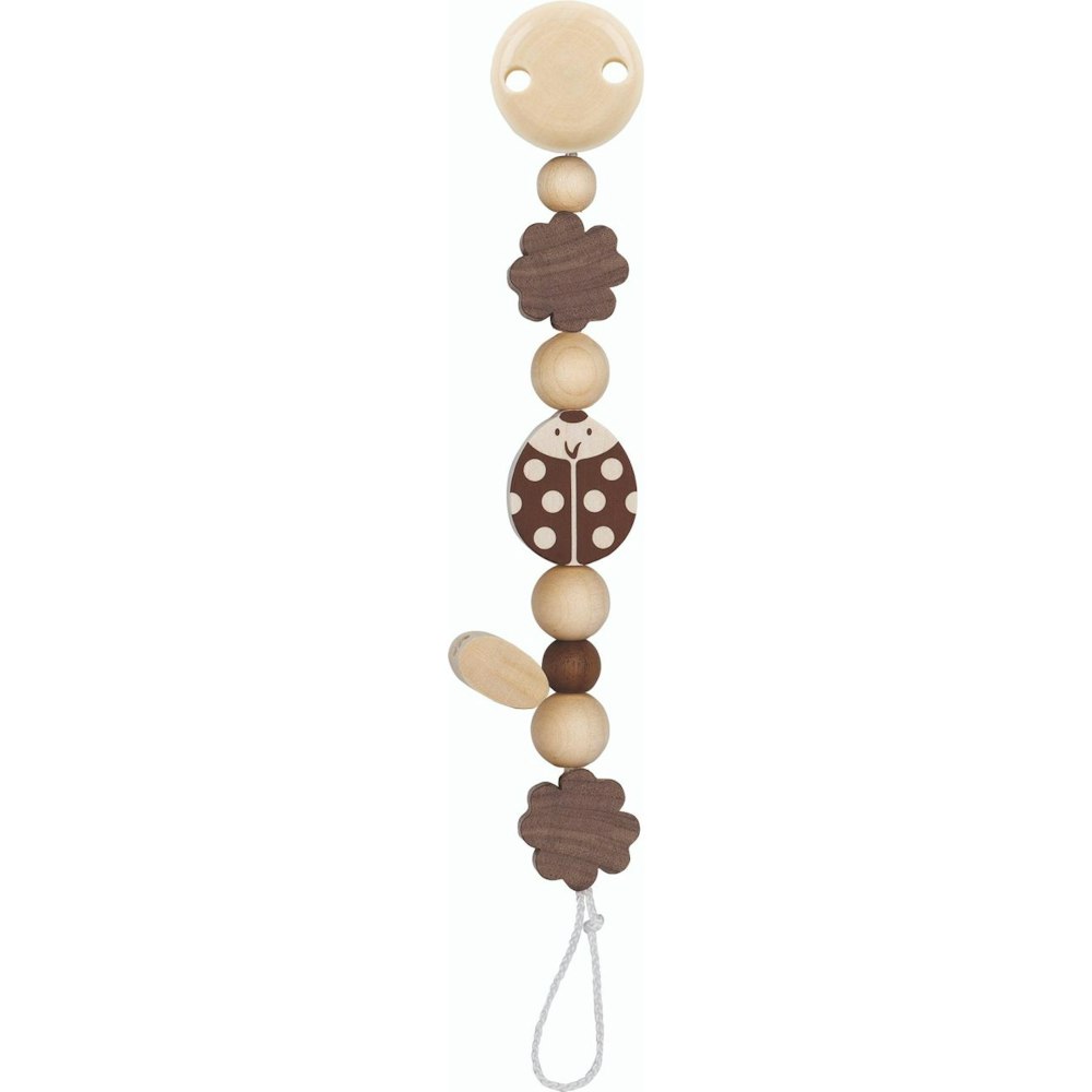 Goki Nature Wooden Soother Chain (ladybird)