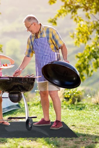 Buy Grill Mat Fireproof Pads Outdoor Charcoal Flat Top Smokers Gas