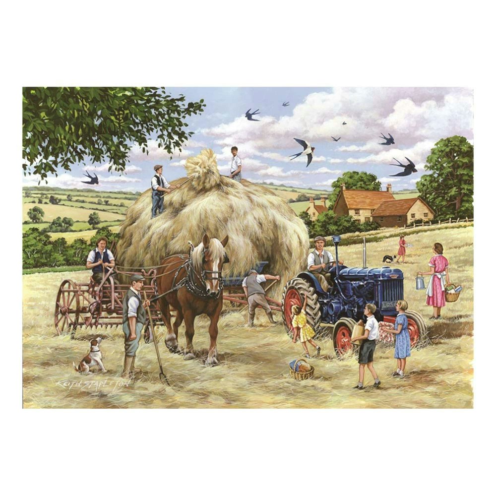 The House of Puzzles Making Hay - Big 500 Piece Jigsaw Puzzle
