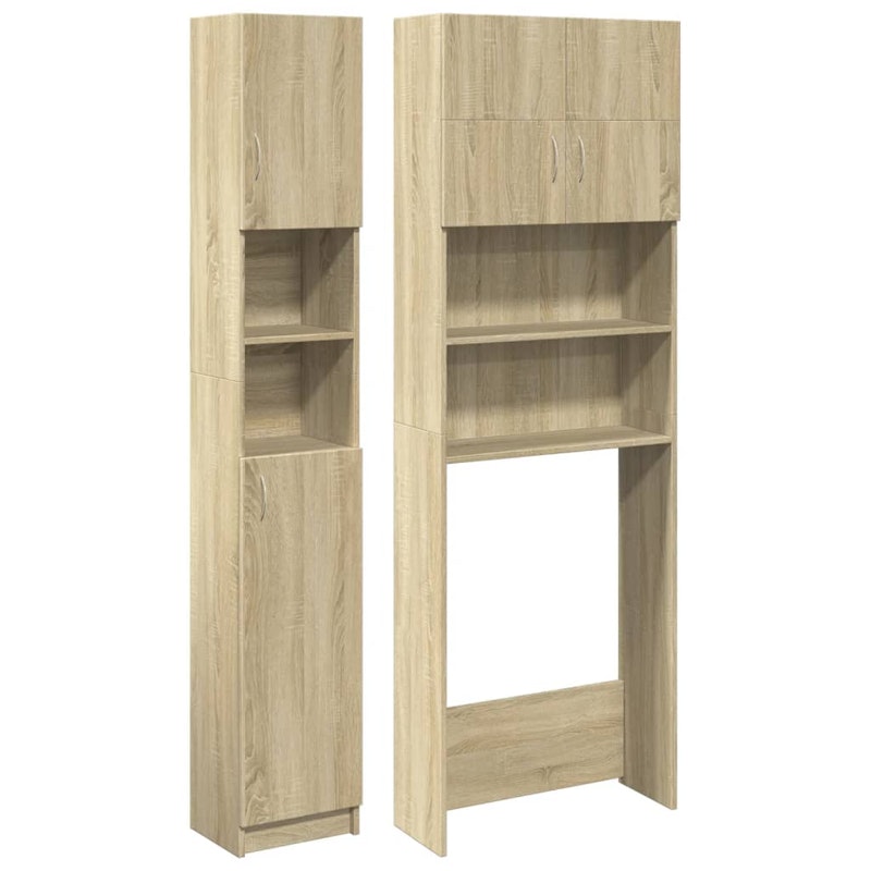 vidaXL Bathroom Furniture Set 2 pcs Sonoma Oak Engineered Wood image number null