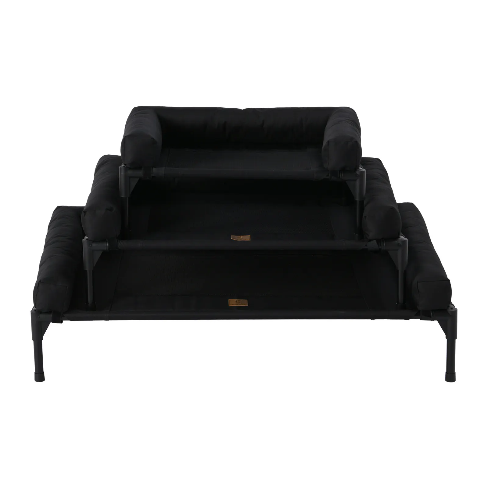 Charlie's Elevated Trampoline Bolster Sofa Dog Bed Black Medium