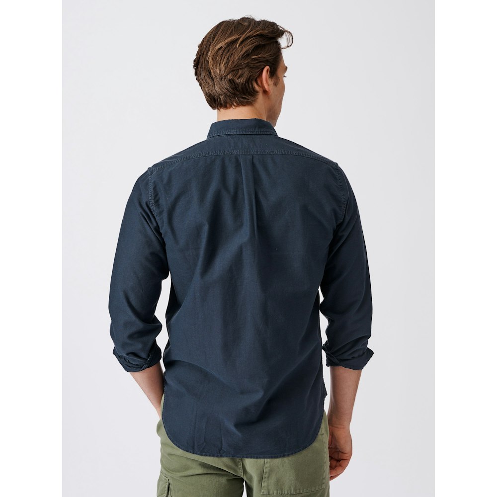 Aubin Aldridge Oxford Button Down Shirt - Washed Navy