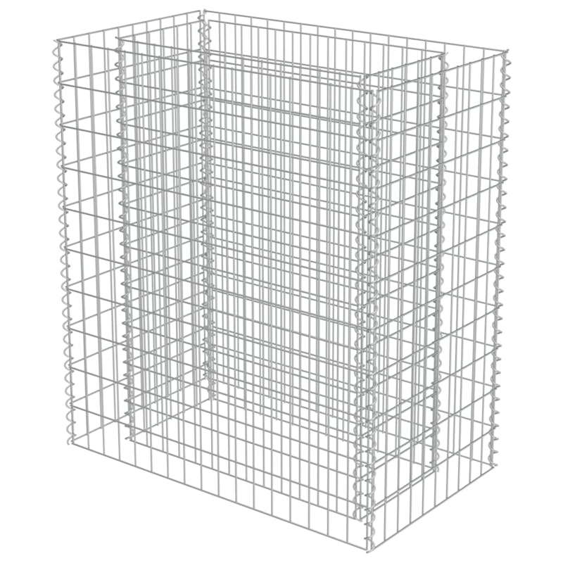 NNEVL Gabion Raised Bed Galvanised Steel 90x50x100 cm image number null