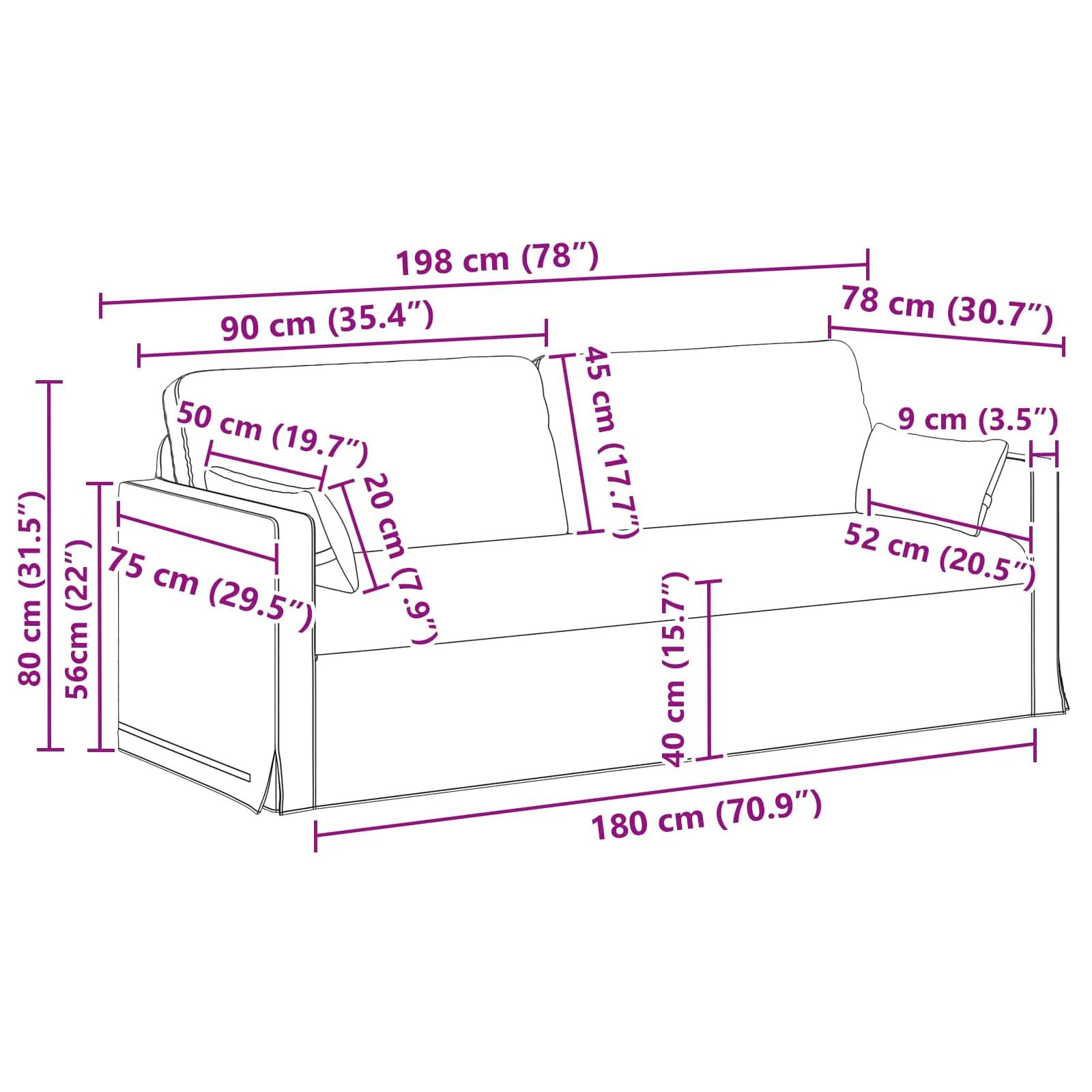 Sofa Dark Grey 103 x 80 x 82 cm Fabric 42024377