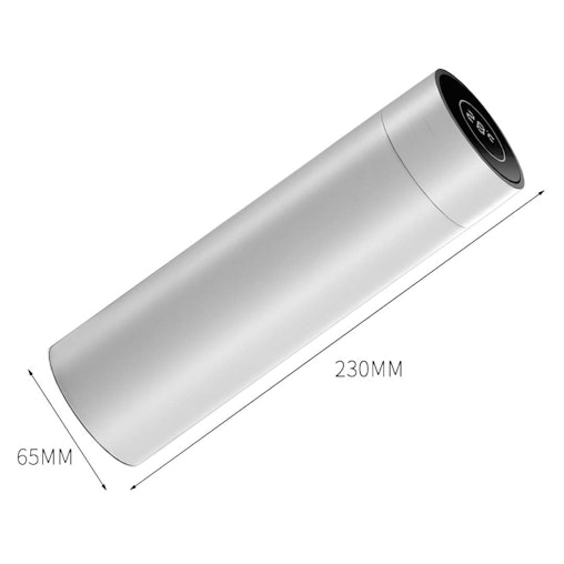SOGA 2X 500ML Stainless Steel Smart LCD Thermometer Display Bottle Vacuum Flask Thermos White SOGA 2X 500ML Stainless Steel Smart LCD Thermometer Display Bottle Vacuum Flask Thermos White