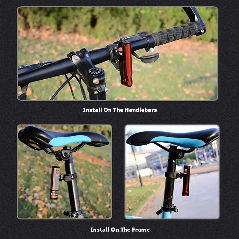 LD-Laser Line Bike Rear Light LED Bicycle Tail Light IPX-5 Waterproof Cycling Safety