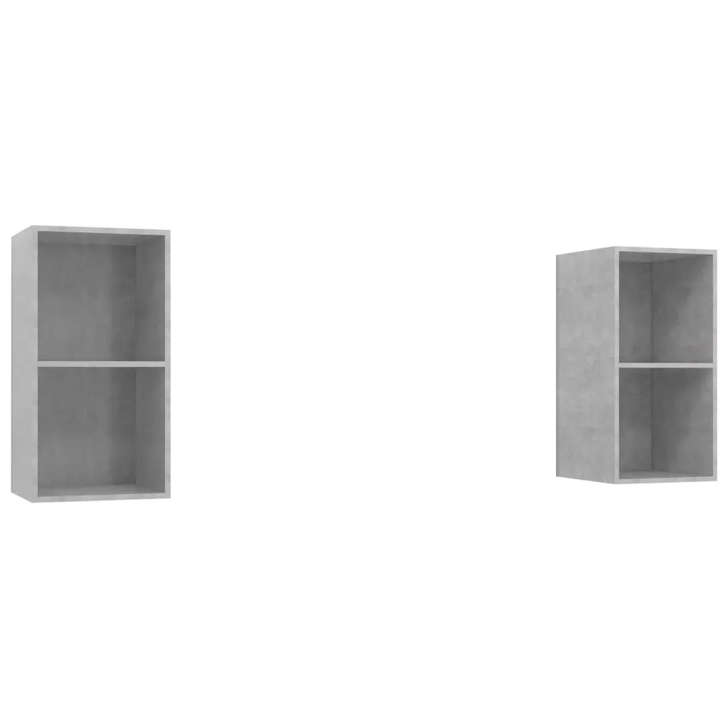 Wall-mounted TV Cabinets 2 pcs Concrete Grey Engineered Wood 3079848