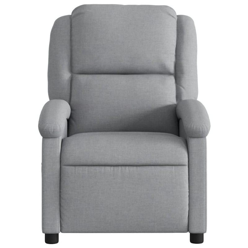 vidaXL Massage Recliner Chair Light Grey Fabric image number null