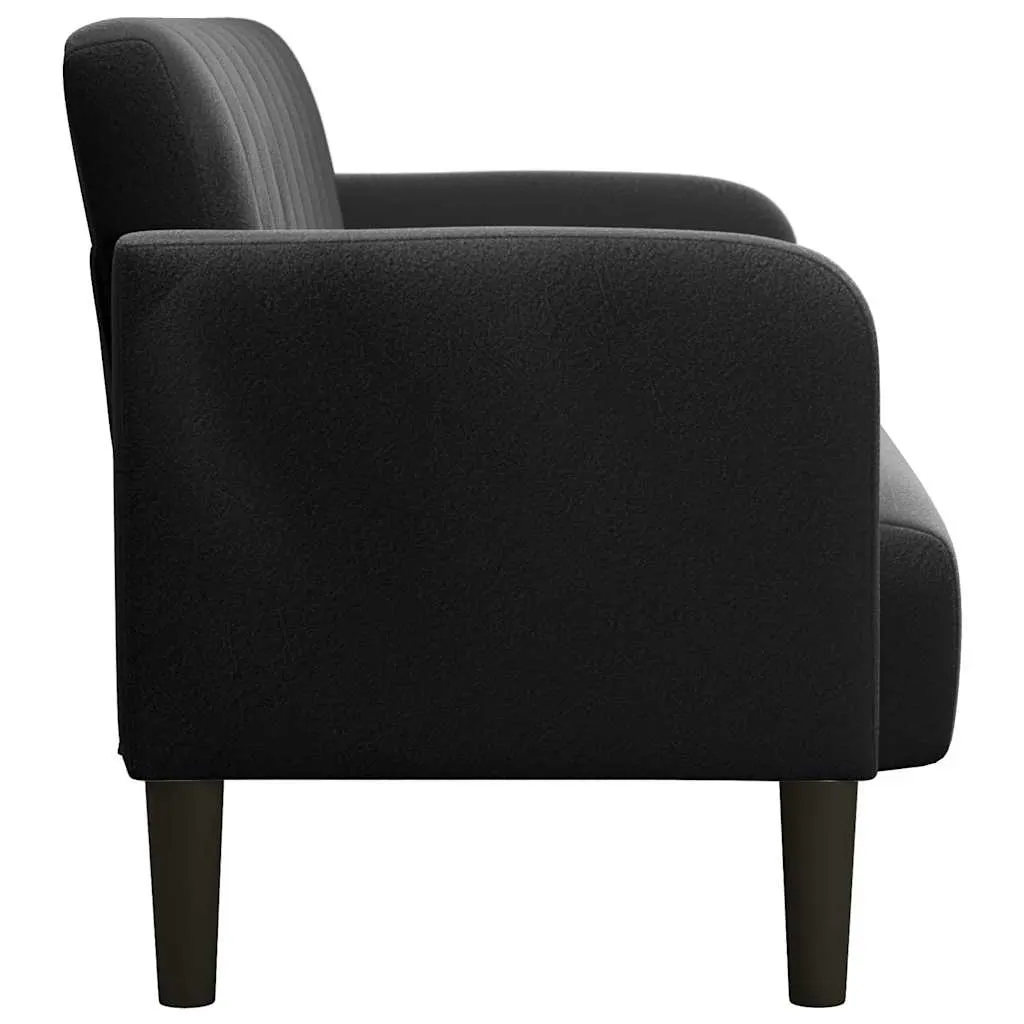 Loveseat Sofa Black 109 cm Velvet 4100592