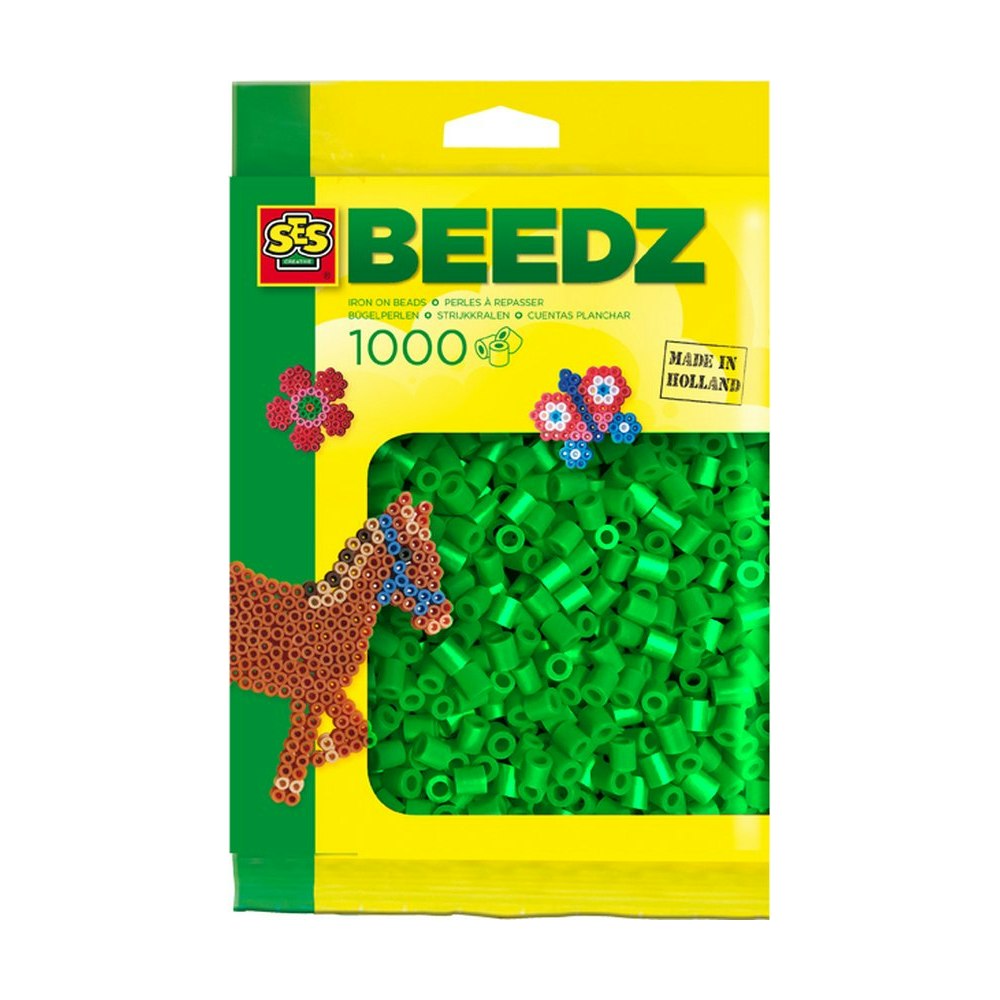 SES Creative Iron On Beads 1000 Green