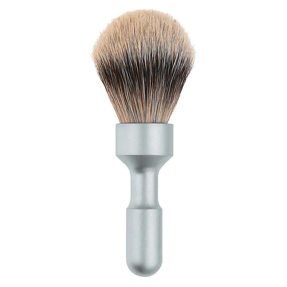 Merkur 1700 Futur Slivertip Badger Brush Shaving/Grooming Men Matt Chrome Plated
