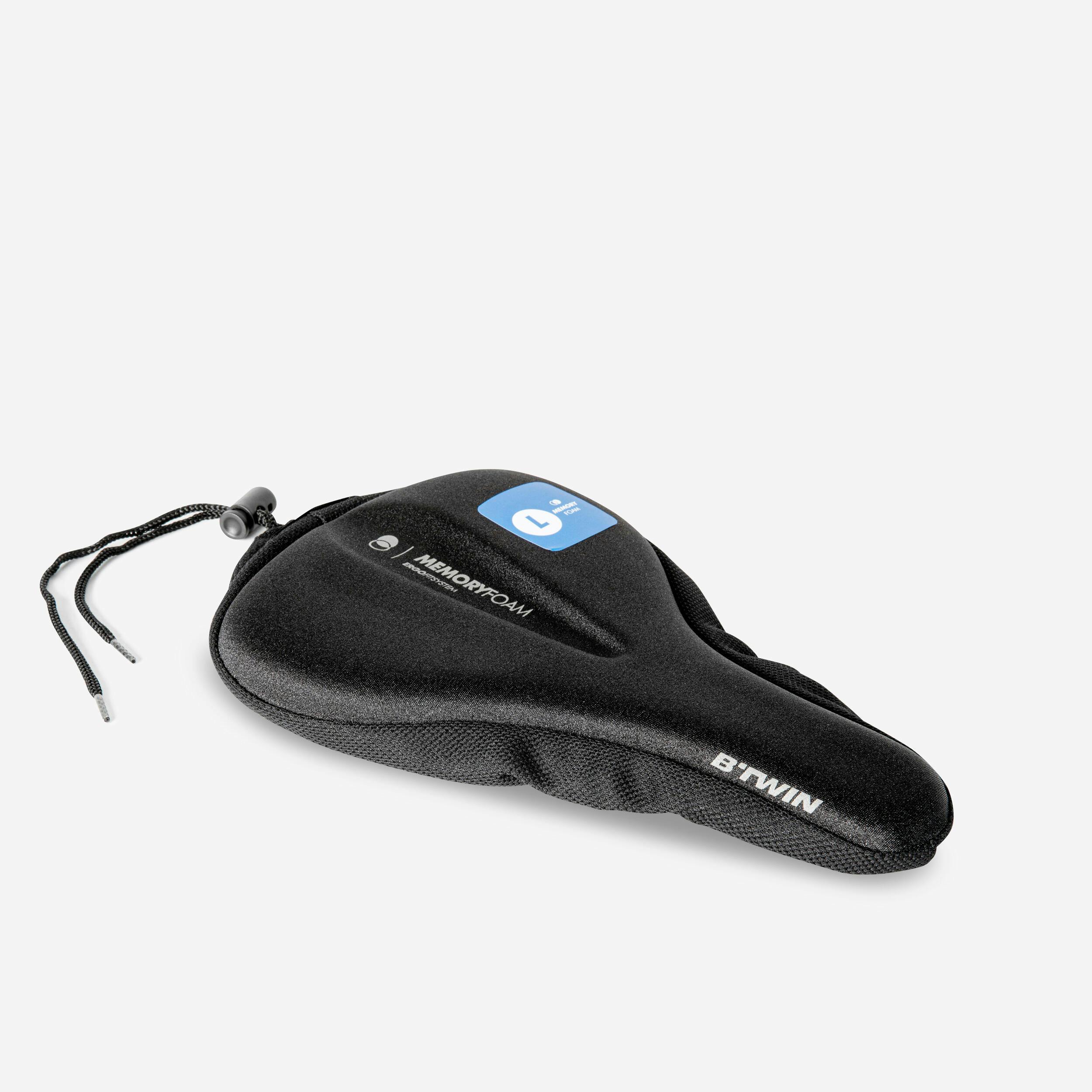 Decathlon | 500 Saddle Cover MemoryFoam - Size L - Black
