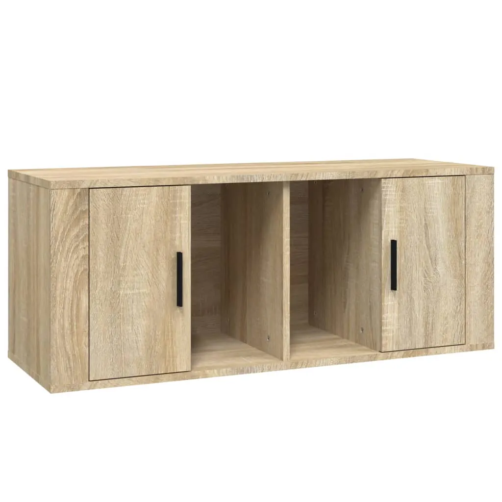 TV Cabinet Sonoma Oak 100x35x40 cm Engineered Wood 816803 TV Cabinet Sonoma Oak 100x35x40 cm Engineered Wood 816803