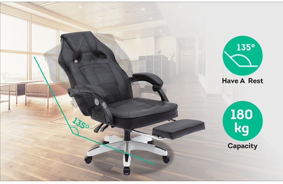 Mason Taylor 806 Home Office Chair W/ Leg Rest Castors Computer Chairs
