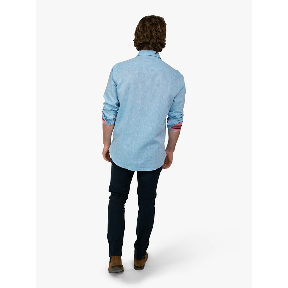 Koy Clothing Light Blue Cotton/linen Shirt - Jiwe