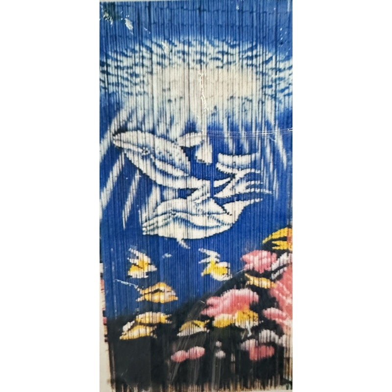 Deluxe Handmade Bamboo Door Curtain FISH Room Divider Strands 90cm x 200cm image number null