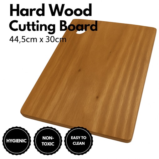 Hard Wood Hygienic Cutting Wooden Chopping Board Natural Kitchen 44.5 x 30 x 2cm Hard Wood Hygienic Cutting Wooden Chopping Board Natural Kitchen 44.5 x 30 x 2cm