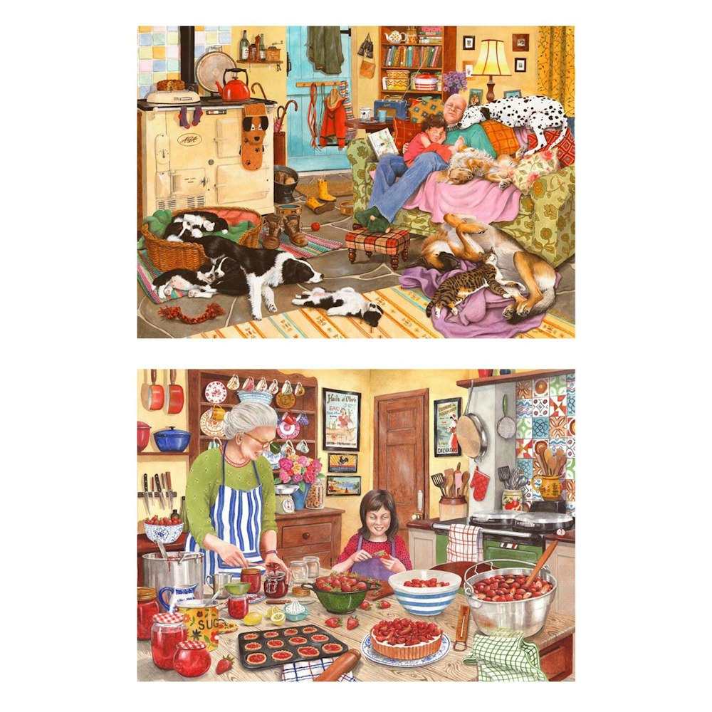 The House of Puzzles Heart Of The Home - 2 X Big 500 Piece Jigsaw Puzzle
