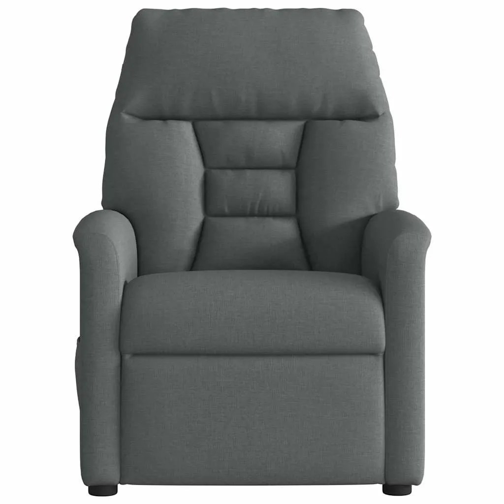 Massage Recliner Chair Dark Grey Fabric 4015553