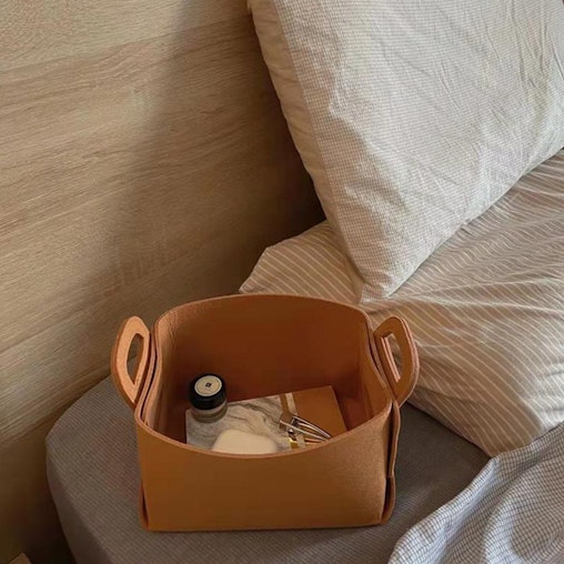 SOGA 4X Large Coffee Foldable Felt Storage Portable Collapsible Bag Home Office Foldable Organiser with Carry Handles SOGA 4X Large Coffee Foldable Felt Storage Portable Collapsible Bag Home Office Foldable Organiser with Carry Handles