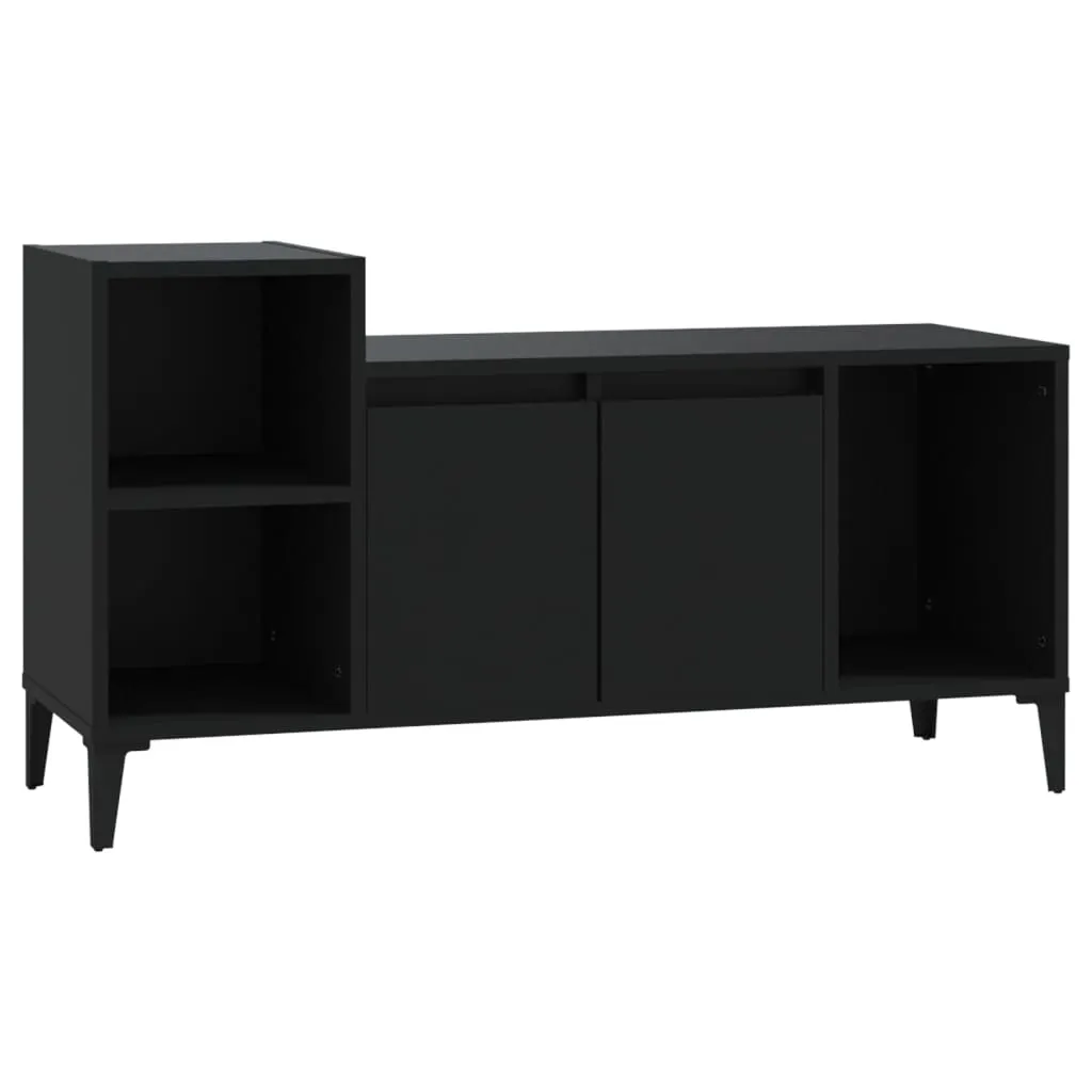TV Cabinet Black 100x35x55 cm Engineered Wood 821181 TV Cabinet Black 100x35x55 cm Engineered Wood 821181