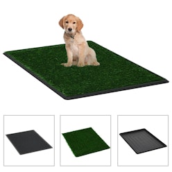 NNEVL Pet Toilets 2 Pieces with Tray and Artificial Turf Green 76x51x3 cm WC NNEVL Pet Toilets 2 Pieces with Tray and Artificial Turf Green 76x51x3 cm WC