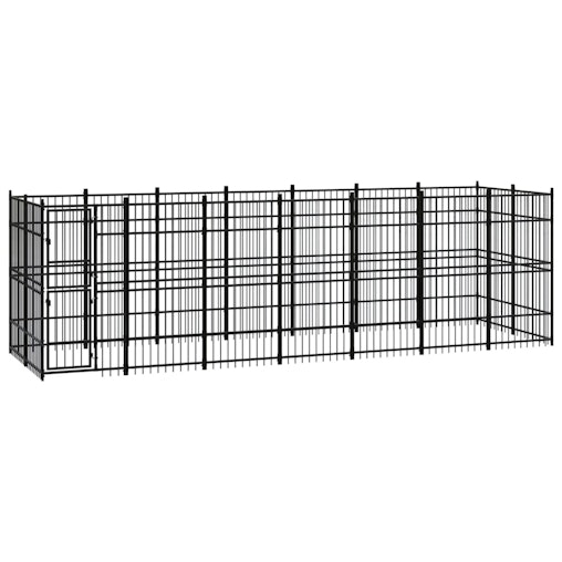 NNEVL Outdoor Dog Kennel Steel 12.9 m² NNEVL Outdoor Dog Kennel Steel 12.9 m²