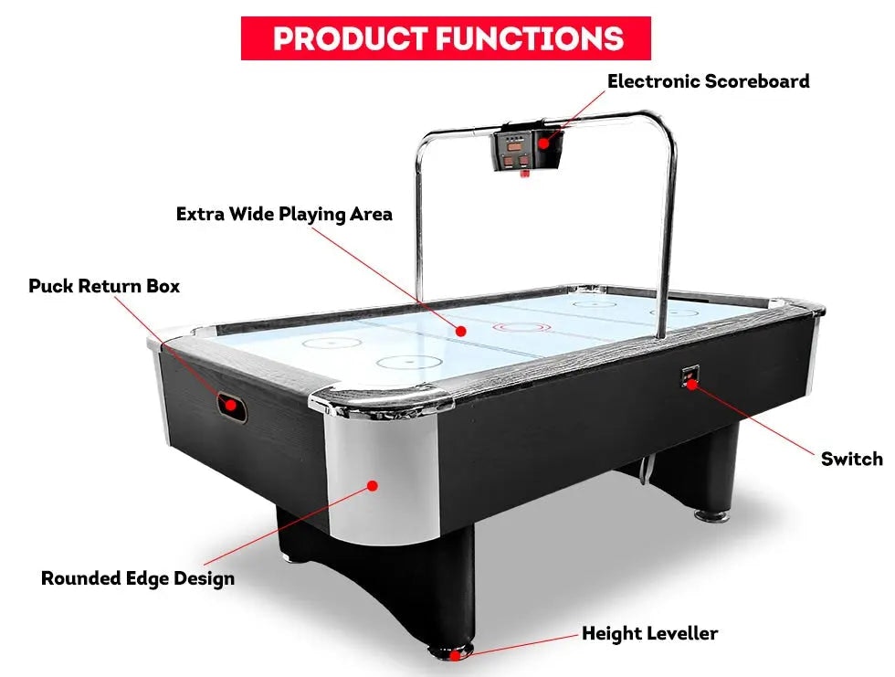 MACE AH08 7FT Air Hockey Table with Bridge Electronic Scoreboard