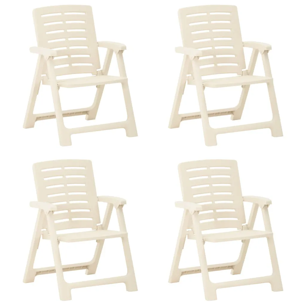 Garden Chairs 4 pcs Plastic White 315839 Garden Chairs 4 pcs Plastic White 315839