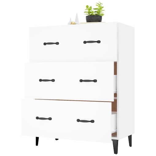 NNEVL Sideboard White 69.5x34x90 cm Engineered Wood NNEVL Sideboard White 69.5x34x90 cm Engineered Wood
