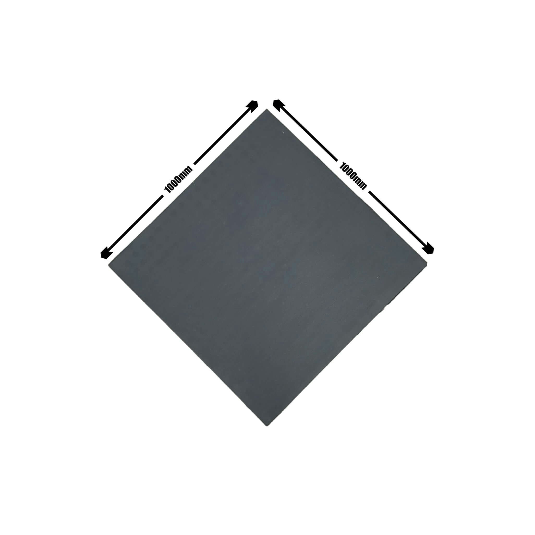 Pack of 100 - 30mm Rubber Gym Flooring Dual Density EPDM Rubber Dense Tile Mat 1m x 1m BLACK with WHITE