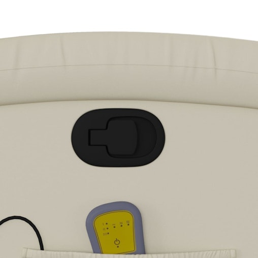 vidaXL Massage Recliner Chair Cream Faux Leather vidaXL Massage Recliner Chair Cream Faux Leather