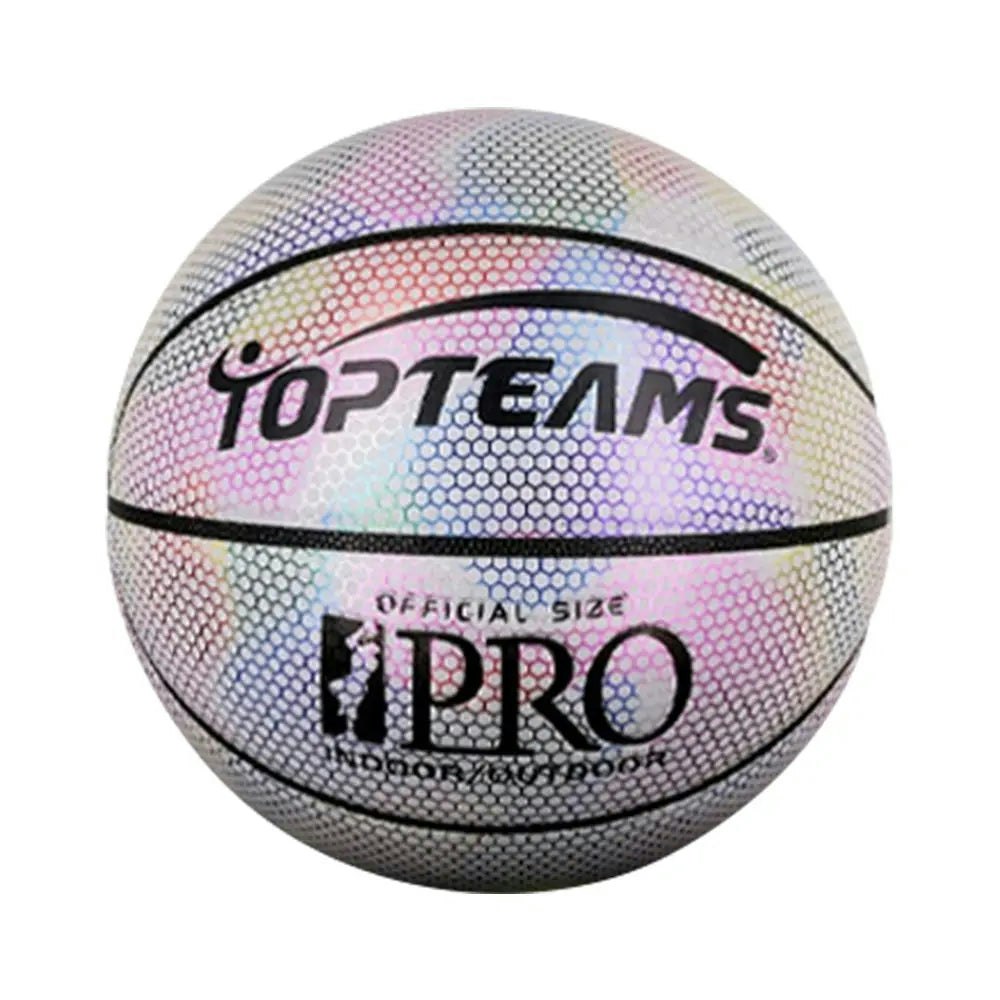 BALLSTRIKE LIGHTSIZE7 Size 7 Light Reflection Basketball Excellent Bounce Game Ball Indoor Outdoor - White