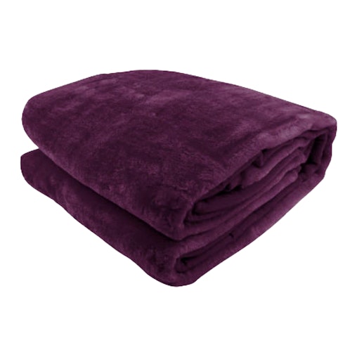 Laura Hill 600GSM Large Double-Sided Faux Mink Blanket - Purple Laura Hill 600GSM Large Double-Sided Faux Mink Blanket - Purple