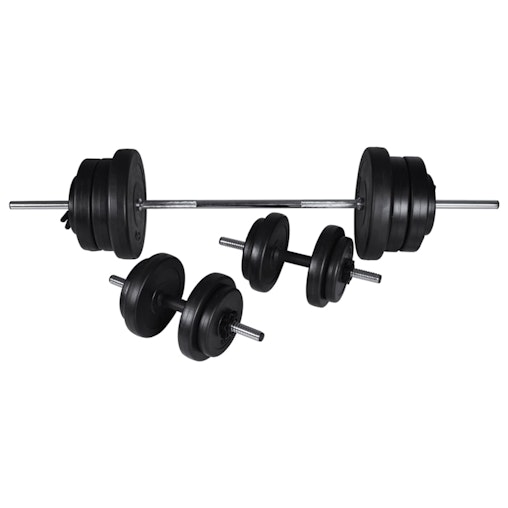 NNEVL Workout Bench with Barbell and Dumbbell Set 60.5 kg NNEVL Workout Bench with Barbell and Dumbbell Set 60.5 kg