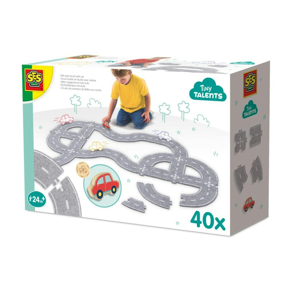 SES Creative Felt Road Circuit 40pcs With Car