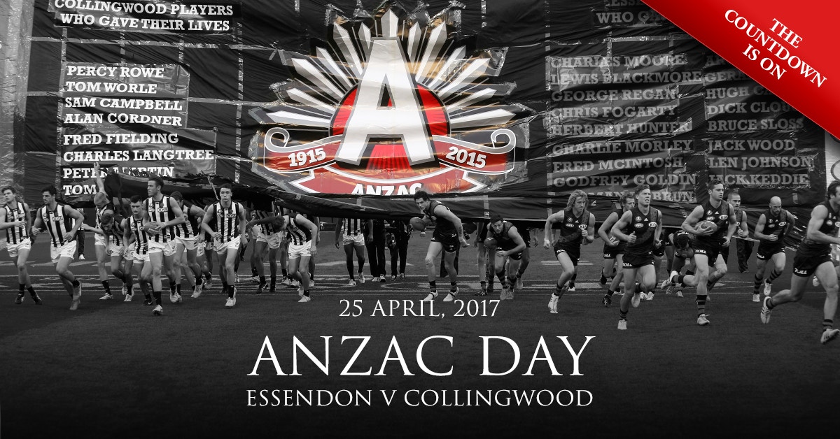 Essendon v Collingwood ANZAC DAY 2017 Essendon v Collingwood ANZAC DAY 2017