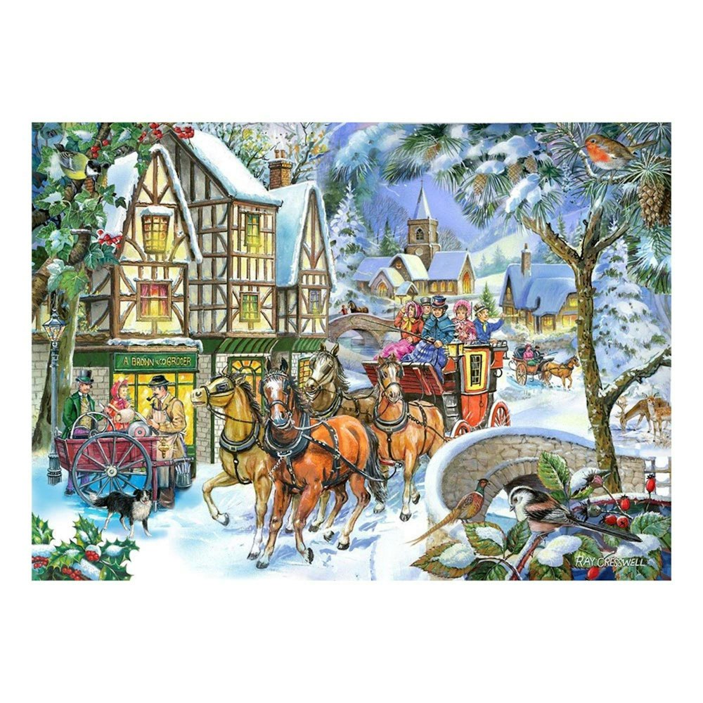 The House of Puzzles Snow Coach - Big 500 Piece Jigsaw Puzzle