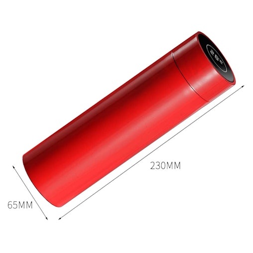 SOGA 2X 500ML Stainless Steel Smart LCD Thermometer Display Bottle Vacuum Flask Thermos Red SOGA 2X 500ML Stainless Steel Smart LCD Thermometer Display Bottle Vacuum Flask Thermos Red
