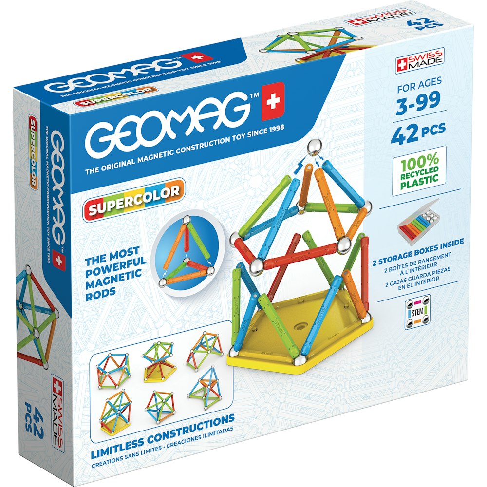 Geomag Magnetic Supercolor - 42 Pieces