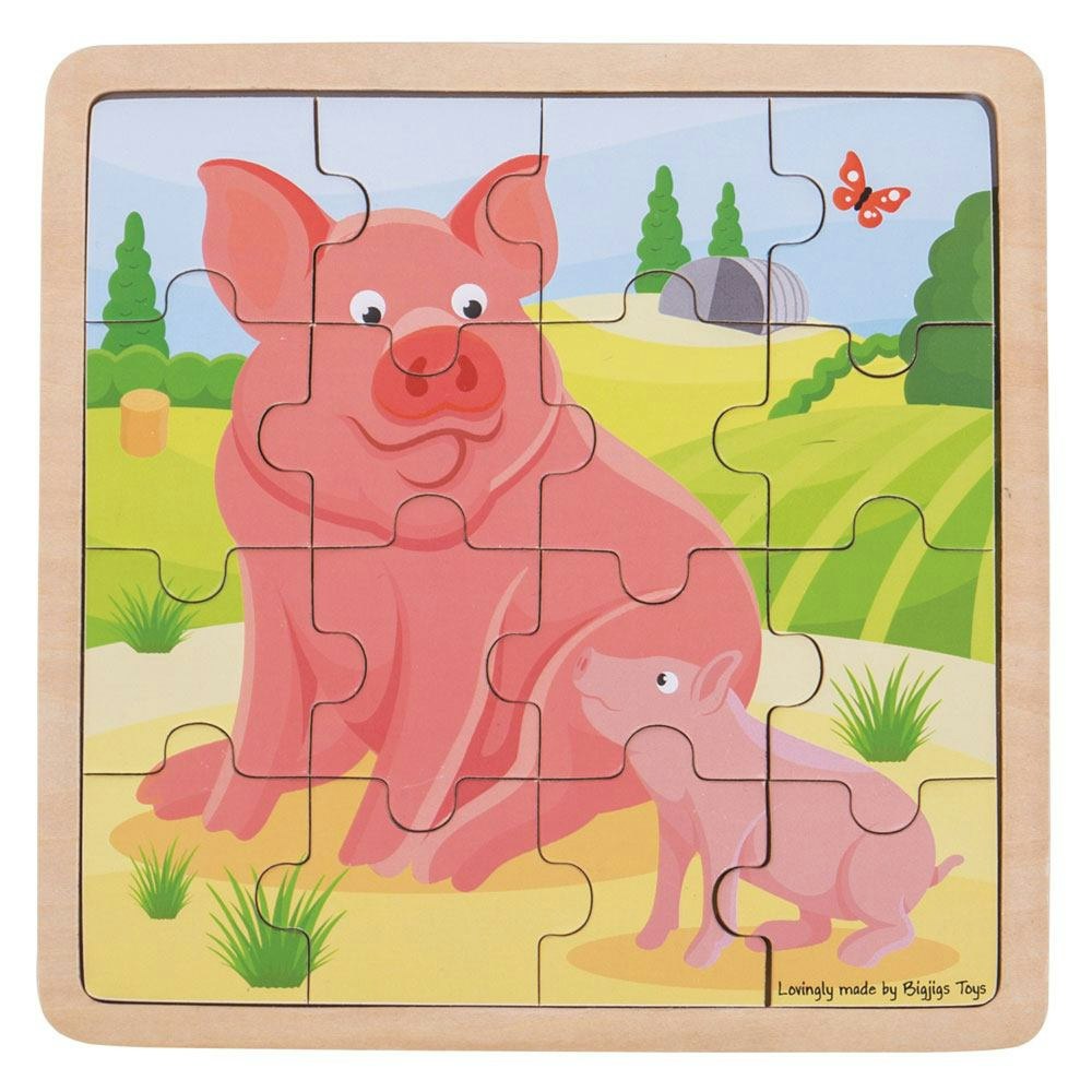 Bigjigs Toys Pig & Piglet Puzzle