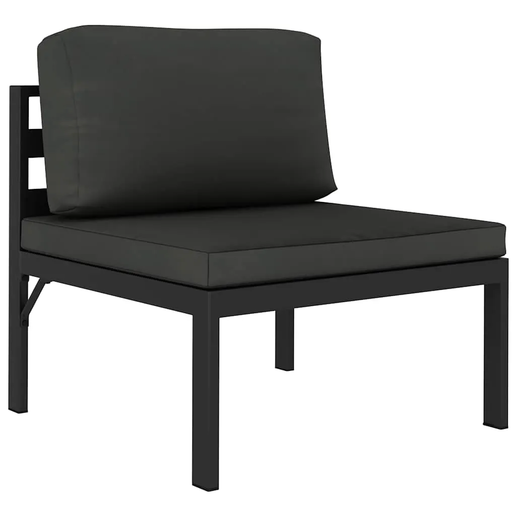 Sectional Middle Sofa with Cushions Aluminium Anthracite 49240 Sectional Middle Sofa with Cushions Aluminium Anthracite 49240