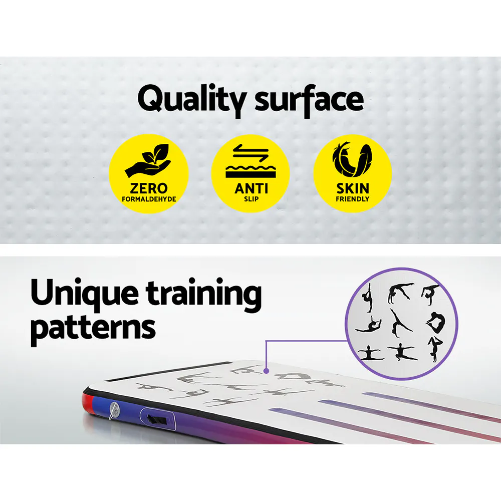 Everfit 3M Air Track Gymnastics Tumbling Mat Purple