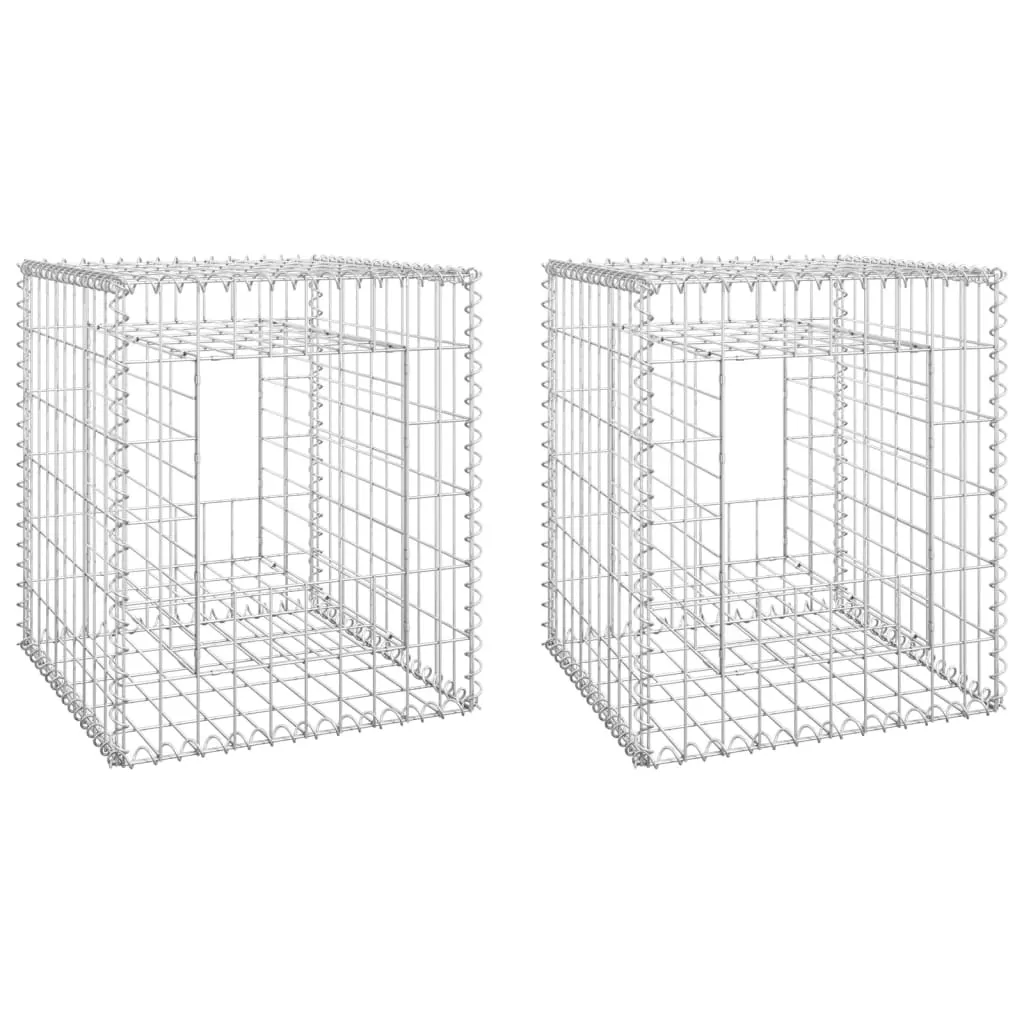 Gabion Basket Posts 2 pcs 50x50x60 cm Iron 151267 Gabion Basket Posts 2 pcs 50x50x60 cm Iron 151267